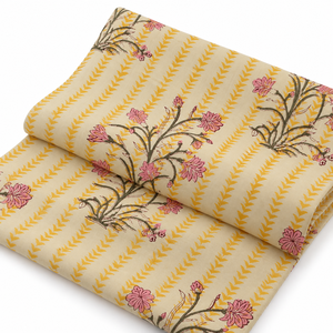 Custom Design Organic Eco-Friendly Lightweight <b>Purple</b> Flower Block Printed Cotton Voile <b>Fabric</b> Breathable Soft Accessories Girls - Product Image 5