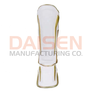 White Gold Leg Guards With Hook And Loop Closure Lightweight Protection For Adults All Seasons - Product Image 2