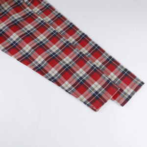 T-shirt pour homme en flanelle à carreaux 100% coton, manches longues, patchwork, surdimensionné - Product Image 5