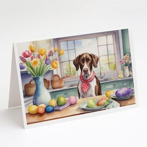 Pointeur de Pâques fantaisiste cartes de voeux paquet de 8 A7 taille 5x7 cartes vierges avec enveloppes pour décorations - Product Image 1