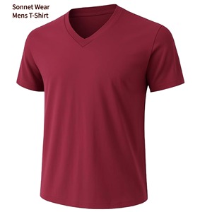 T-shirts pour hommes de haute qualité à col en V et manches courtes - Product Image 3