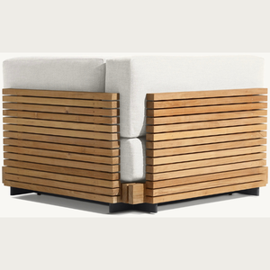 Muebles de sofá hechos de madera de teca con un estilo moderno y sencillo, aptos para uso en exteriores o interiores, resistentes y duraderos. - Product Image 6
