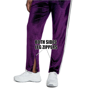 Plus Size Eco-Friendly Solid Winter Streetwear 100% Cotton Four-Way Stretch Velvet <b>Tracksuit</b> Oversized <b>Velour</b> Sweatpants Jogger - Product Image 2