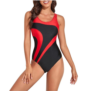 Traje de Baño Profesional de Poliéster de Secado Rápido para Mujer, Traje de Baño Deportivo Transpirable de Una Pieza - Product Image 3