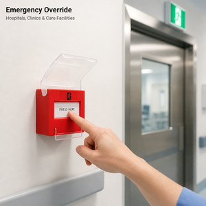 Point de rappel d'urgence réinitialisable avec indicateur LED, buzzer et double sortie micro-interrupteur (remplacement de la fonction brise-vitre, électrique mural) - Product Image 4