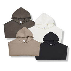 Men's <b>Oversized</b> Hooded Sweatshirt Solid <b>White</b> Cotton French Terry Casual Pullover Long Sleeve Pocket Design Autumn Wear - Product Image 6