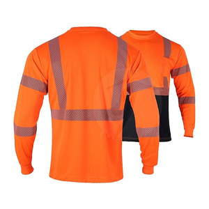Custom Color <b>Long</b> <b>Sleeve</b> High Visibility Workwear Durable Fabric Reflective Detail Comfortable Fit For Work Safety Shirt - Product Image 2