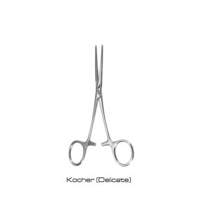 Pinzas Quirúrgicas Delicadas Kocher de 13, 14 y 16 cm, Rectas y Curvas, Certificadas por la CE, ISO13485, Instrumento Manual para Cirugía General - Product Image 2