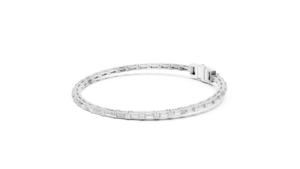 Bracelet en diamants taille baguette de qualité supérieure, certifié GIA, couleur D, diamants naturels, bracelet classique pour femme, à porter au quotidien - Product Image 2