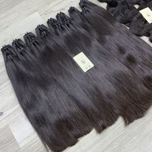 Extensiones de Cabello Natural Negro Virgen Vietnamita de Alta Calidad, Ondulado y Liso, Doble Trama, Tejido a Máquina, Directo de Fábrica - Product Image 4