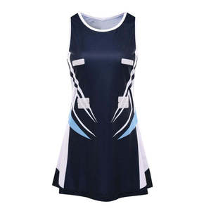 Netball Uniform for <b>Women</b> Short Sleeves <b>Top</b> Skirt Competition Wear Breathable Quick Dry Sports Netball Uniform - Product Image 1