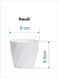 Maceta redonda de escritorio de plástico duradero al por mayor con macetas y macetas delicadas de diseño retorcido - Product Image 2