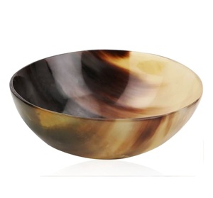 Bol de service en corne, dernier modèle, écologique, design moderne, tons bruns, poli, léger, minimaliste, pour les fêtes - Product Image 4