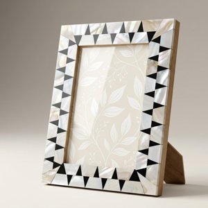 Cadres photo en nacre avec incrustations, fournis en gros par l'usine, prix le plus bas, cadre photo en coquille de capiz MOP - Product Image 1