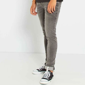 Jeans de Mezclilla Ligeros para Hombre, Corte Regular, Color Personalizado, Lavado Snow Wash, Cintura Media, Estilo Casual Vintage, para Primavera, 100% Algodón, ODM - Product Image 1