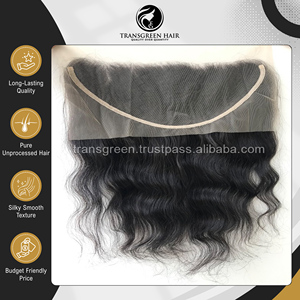 Frontal en dentelle HD 13x6 de qualité supérieure, cheveux vierges bruts indiens de temple – Extension de cheveux humains naturels et doux, provenant d'un fournisseur d'origine indienne - Product Image 4