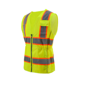 Chaleco de Seguridad al por Mayor Directo de Fábrica con Franjas Reflectantes, Múltiples Bolsillos, Cierre de Cremallera, Malla Transpirable, Ropa de Trabajo de Seguridad - Product Image 5