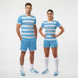 Premium Quality Unisex <b>Soccer</b> Uniform Adults 100% Polyester Breathable Fabric Customizable Team Name Crew Neck Plus Size Short - Product Image 2