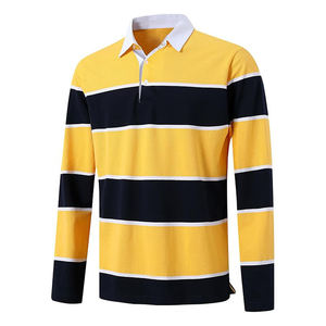 High Quality Custom Breathable Polyester/Cotton Long Sleeve Rugby for <b>Shirt</b> Solid Embroidered <b>Padded</b> Rugby League Jersey - Product Image 2
