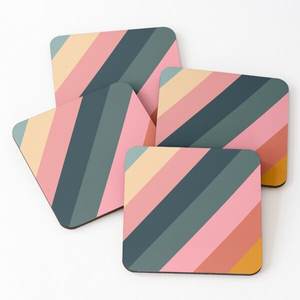 Tapis pour boissons et tampons en bois sur sous-verres de service à thé imprimés Ensemble de 4 pièces du fabricant indien de sous-verres d'ustensiles de cuisine Vaisselle - Product Image 4