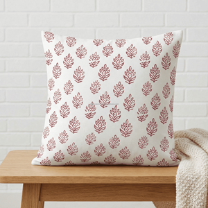 Housse de coussin décorative artisanale indienne imprimée au bloc, teinte naturelle, sur mesure, vintage, écologique et lavable - Product Image 1