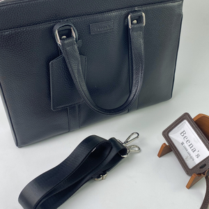 Sac à dos pour ordinateur portable en cuir véritable pour homme, sacoche de bureau, doublure en nylon, fermeture éclair durable, sac souple de luxe fait main, Beena's CE02 - Product Image 2