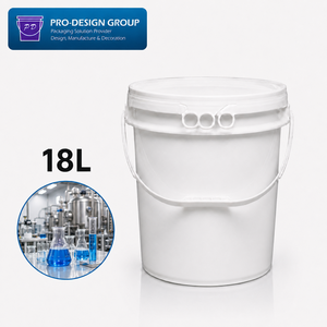 Seau en PP résistant aux produits chimiques de 18 L avec fermeture inviolable, solution de stockage étanche pour les résines, fabricant certifié ISO 9001 - Product Image 1