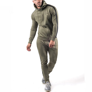Conjunto Deportivo de Alta Calidad para Hombre, Sudadera con Capucha de Felpa de Algodón, Pantalones Deportivos con Cierre Completo, Ropa Deportiva Informal con Logotipo Personalizado - Product Image 2