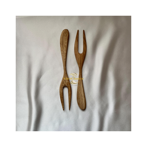 High Quality Wooden Carving Fork Durable Natural <b>Tool</b> for <b>BBQ</b> and Cooking - Product Image 3