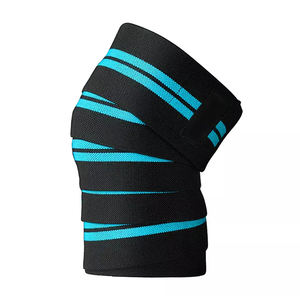 Top Selling High Quality Breathable Eco-Friendly Spandex <b>Nylon</b> Professional Protection Hook Loop Closure Knee Wraps Customized - Product Image 2