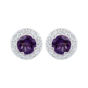 Wholesale High Quality S925 Sterling <b>Silver</b> Multi-Gemstones Round Fine <b>Stud</b> Earrings Wholesale Fine Jewelry In Reasonable Prices - Product Image 3