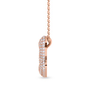 Collier pendentif lettre Z en or 10 carats style hip-hop, serti de diamants de laboratoire, très tendance, pour elle. - Product Image 2