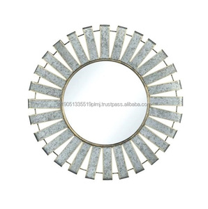 Miroir en métal suspendu décoratif de luxe pour la maison en gros Miroir rond personnalisé Décoration murale avec le meilleur miroir de courtoisie de luxe - Product Image 5