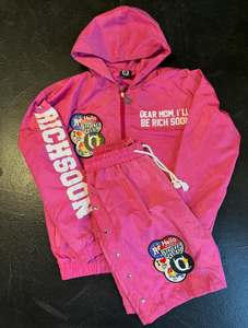 Custom Manufacturer Casual Windbreaker Hoodie With Shorts 2 Piece Windbreaker Set Contrast Color Wholesale Winter Wear - Product Image 4