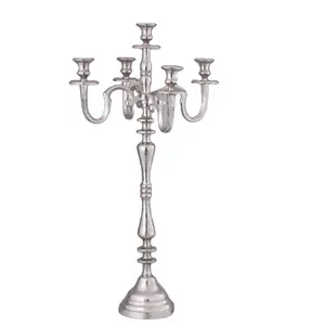 Candelabri in alluminio pressofuso color argento grezzo decorazione di nozze candelabri decorazione della casa candelabri