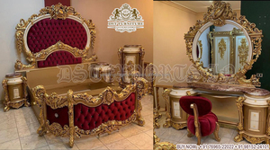 Lit de designer de luxe rond moderne en teck massif sculpté à la main de qualité supérieure, taille personnalisée, couleur personnalisée - Product Image 5