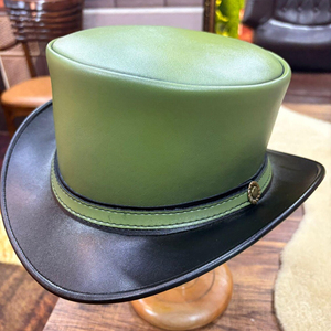Chapeau haut-de-forme en cuir gothique steampunk avec clous tête de mort et motif flamme pour cosplay, Halloween, fête, festival, plage - Product Image 5