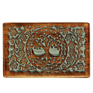 Caja de Madera para Guardar Tesoros a Bajo Precio, para Anillos, Pendientes, Collares, Monedas y Recuerdos, con Diseño Tallado Vintage y Acabado Premium - Product Image 6