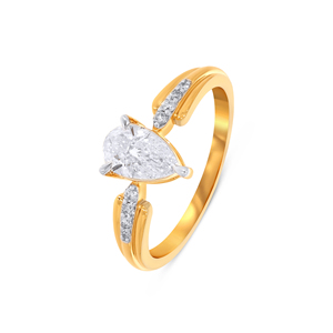 18K Yellow Gold Solitaire <b>Ring</b> The Golden Horizon Solitaire <b>Ring</b> in 18K Gold with a Brilliant Diamond <b>Crown</b> - Product Image 1