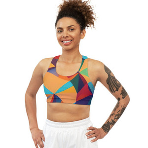 Hermoso conjunto de entrenamiento deportivo personalizado de talla grande con logo frontal de elastano y alta sujeción para práctica de cheerleading - Product Image 3