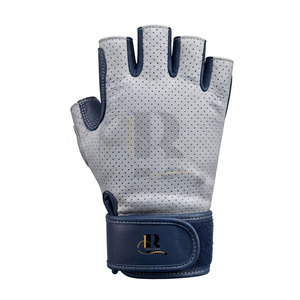 <b>Leather</b> Weightlifting Gloves with Non-Slip Palm Protection Adjustable <b>Wrist</b> <b>Strap</b> Half Finger Design for Gym Weight Training - Product Image 2