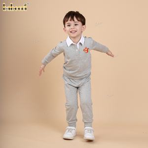 Ropa Infantil al por Mayor: Suéter de Punto de Doble Hilo para Niños, 100% Algodón, Certificado OEKO-TEX, Ignífugo, con Bordado Smocked - Product Image 6
