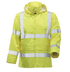 Customise Outdoor Class 2 Waterproof Polyester Work Safety Jacket Waterproof <b>Long</b> <b>Raincoat</b> Men's <b>Raincoat</b> Reflective Traffic - Product Image 1