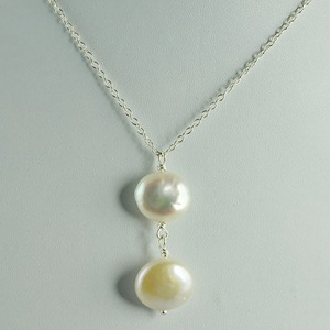 Collier de perles d'eau douce, bijoux en argent sterling 925, serti à la main, collier fait main, cadeau pour elle - Product Image 1
