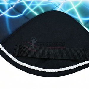 Ensemble d'équipement d'équitation personnalisé 3 pièces : tapis de selle, bonnet d'oreille, protège-tibias antidérapants et amortisseurs en polyester et coton - Product Image 3