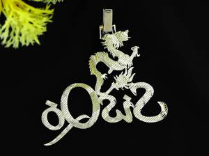 Colgante de Dragón Personalizado con Nombre, Plata 925, Moissanita VVS, Colgante Vintage de Dragón Chino, Colgante Hip Hop Iced Out para Hombre - Product Image 6