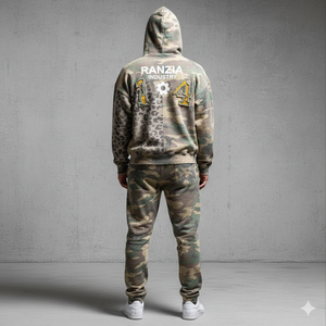 Ensemble zippé Ranzia avec strass, Survêtement zippé intégral Ranzia, Ensemble Ranzia grande taille avec strass, Ensemble Ranzia effet vieilli avec strass - Product Image 2