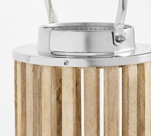 Wholesale Stainless Steel and Wood Candle Holder <b>Lantern</b> Handmade Round Shape <b>Lanterns</b> for Home Decor - Product Image 4