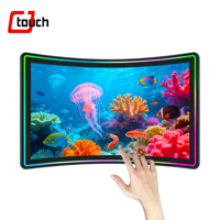 Monitor de Pantalla Táctil Capacitiva LED Curva en Forma de C de 32 Pulgadas FHD para Juegos con Halo LED Envolvente