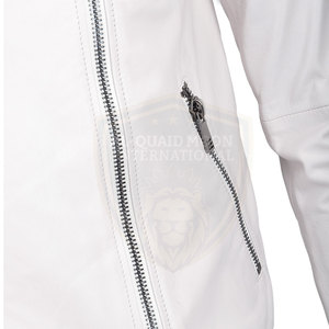 Chaqueta de cuero de invierno de nuevo estilo, hecha a medida, de color sólido, fabricada en Pakistán. - Product Image 5